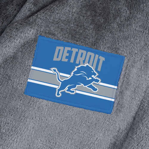 NORTHWEST NFL Detroit Lions Silk Touch badjas groot/X-Large uitrolbare houtskool 1