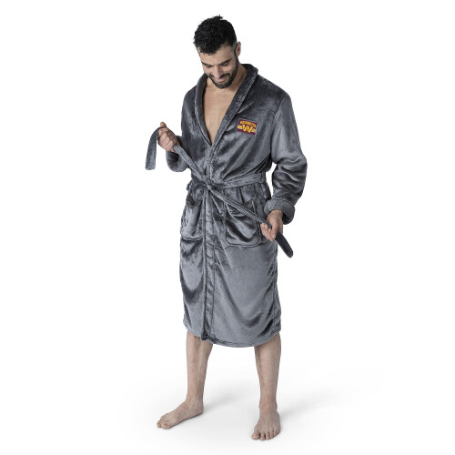 Northwest NFL Washington Commanders Silk Touch Bath Robe Large/X-Large Rollout Charcoal 1