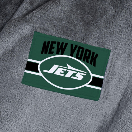 NORTHWEST NFL New York Jets Silk Touch badjas groot/X-Large uitrolbare houtskool 2