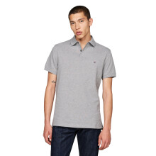 Tommy Hilfiger Herr 1985 Slim Kortärmad Polo Mörkgrå Melange