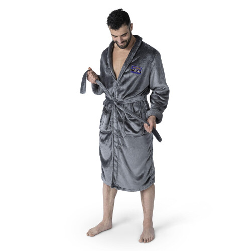 Northwest NFL Baltimore Ravens Silk Touch Bath Robe Large/X-Large Rollout Charcoal 1