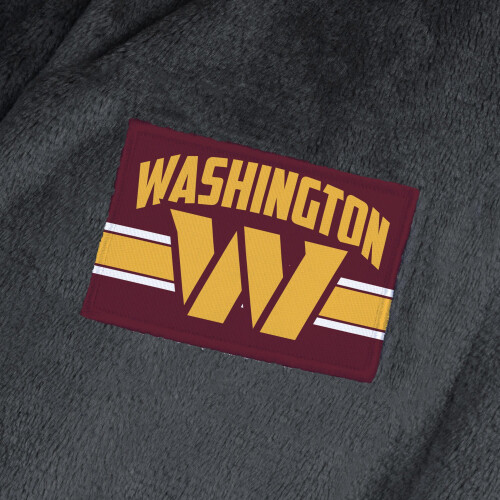 Northwest NFL Washington Commandants Silk Touch Bath Robe Large/X-Large Rollout Black 1