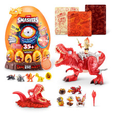Smashers Dino Egg Hunt by ZURU Light-Up Fire Breathing Dinosaur Themed Treasure Hunt Toy Collectable Toy for Boys and Kids (T-REX)