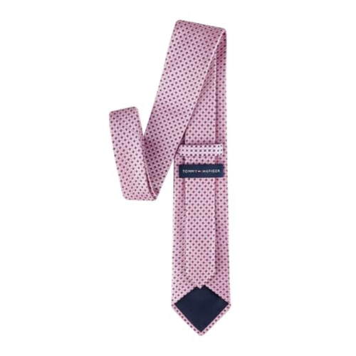 Tommy Hilfiger Tommy Hilfiger Heren Core Micro Dot Stropdas, Roze, Één maat 2