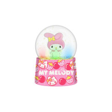 Strbrn Buffalo Sanrio Hello Kitty a prtel v krabicce rozsvcen snehov koule s My Melody 45 mm