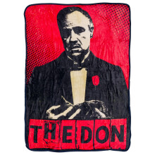 Silver Buffalo The Godfather The Don Vito Corleone 45"""" x 60"""" Fleece Throw Soft and Cozy Blanket 185 GSM