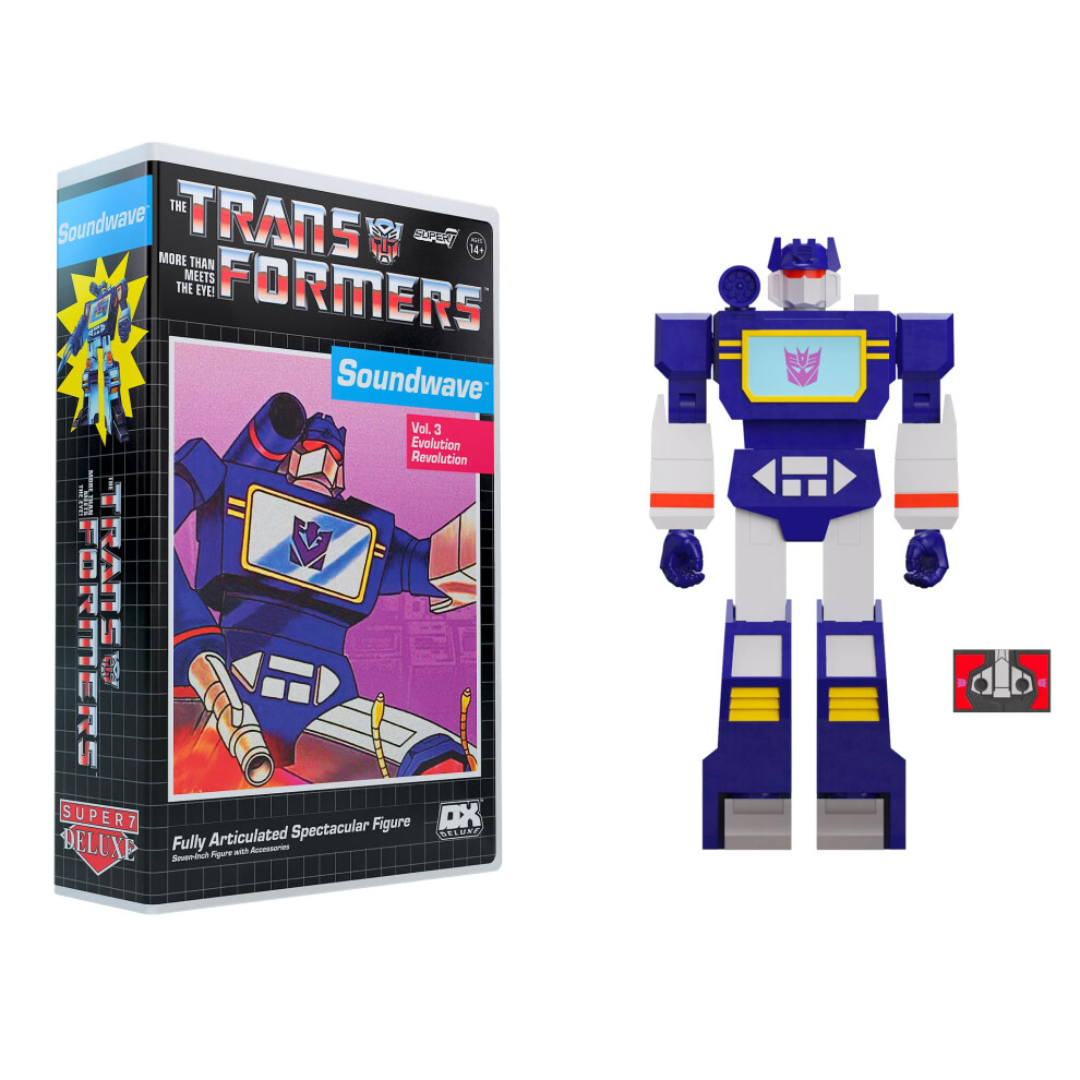 Photos - Action Figures / Transformers Super7 Transformers Deluxe Soundwave  - 7"""" Transformers Action Figure with Accessories Classic Cartoon Collectibles(VHS)