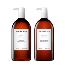 Sachajuan Normale Hair shampoo e balsamo set | PULIZIONE GIGLE per l'uso quotidiano | Aggiunge volume e corpo | 33,5 once (set di 2)