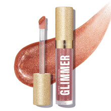 REVLON Super Lustrous Glimmer Gloss, Brilho Intenso, Glitter à Base de Plantas, 005 Glazed Almond, 0.13 fl oz