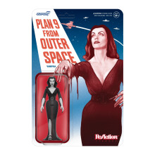 Super7 Vampira Reaction Figures Wave 01 - Vampira Plan 9 Ação Figura em Escala Grayscale