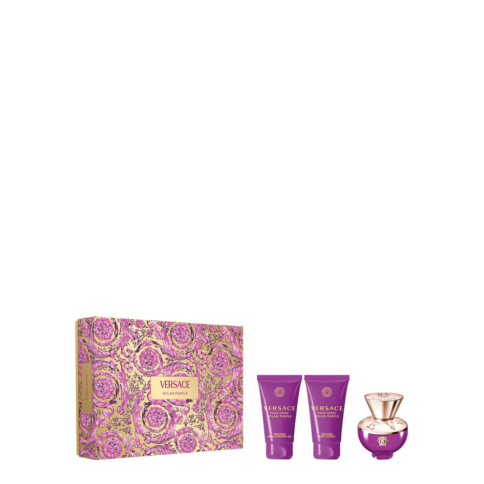 Versace Dylan Purple for Women - 3 Pc Gift Set 1.7oz EDP Spray  1.7oz Perfumed Bath and Shower Gel  1.7oz Perfumed Body Lotion