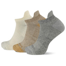 Merrell Unisex Trekker Outdoor Low Cut Tab Sock 3 Pair Pack Tan Assorted M/L