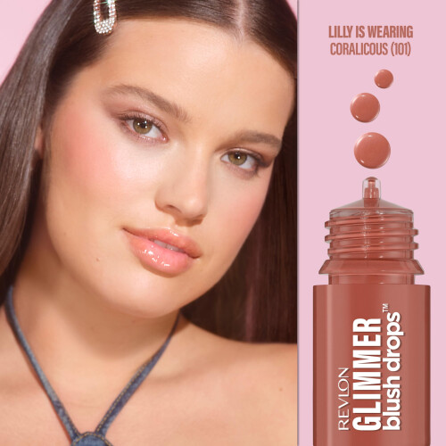 Revlon Glimmer Blush Drops, 101 Coralicious 1