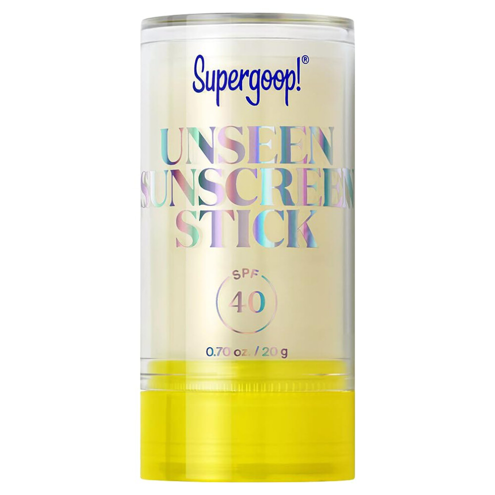 Supergoop! Unseen Sunscreen Stick Spf 40 Invisible Sun Protection - Broad Spectrum Face Sunscreen - Glides Over Makeup - Natural Finish - For All Skin