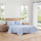 Tommy Hilfiger Tommy Hilfiger - Conjunto de lenis de algodo percal com fronhas combinando Crisp & Cool Solid Home Essentials (azul completo) 2