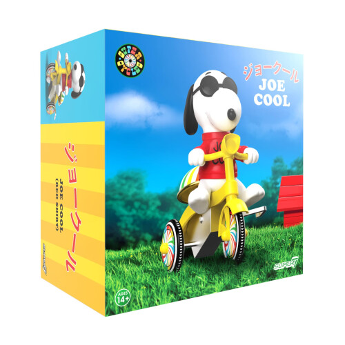 Super7 Peanuts Super Cycles - Joe Cool (R?d m/Yellow Trike) Action Figur 1
