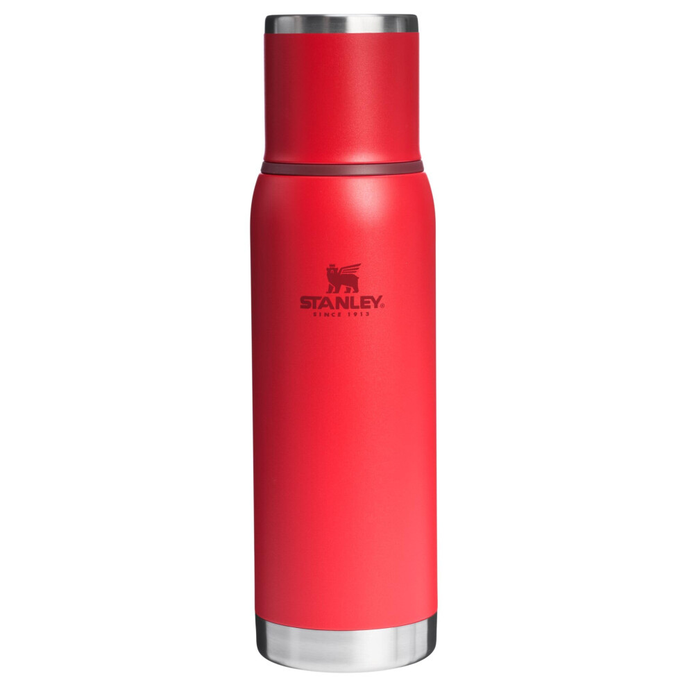 Stanley Adventure-To-Go Vacuum Bottle 1.1 qt | Wide Mouth with Leakproof Cup Lid | Keep Drinks Hot or Cold | Packable for Travel | Insulated Stainless