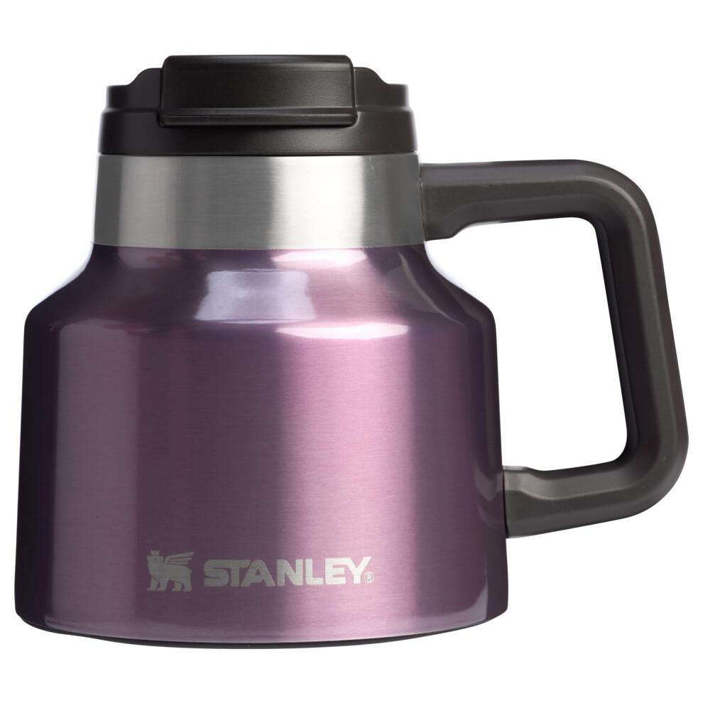 Stanley Tough-To-Tip Admiral's Mug 20 oz | Twist-on Flip Open Lid | Wide Body with Non-Skid Rubber Base | Insulated Stainless Steel Coffee Cup | BPA-F