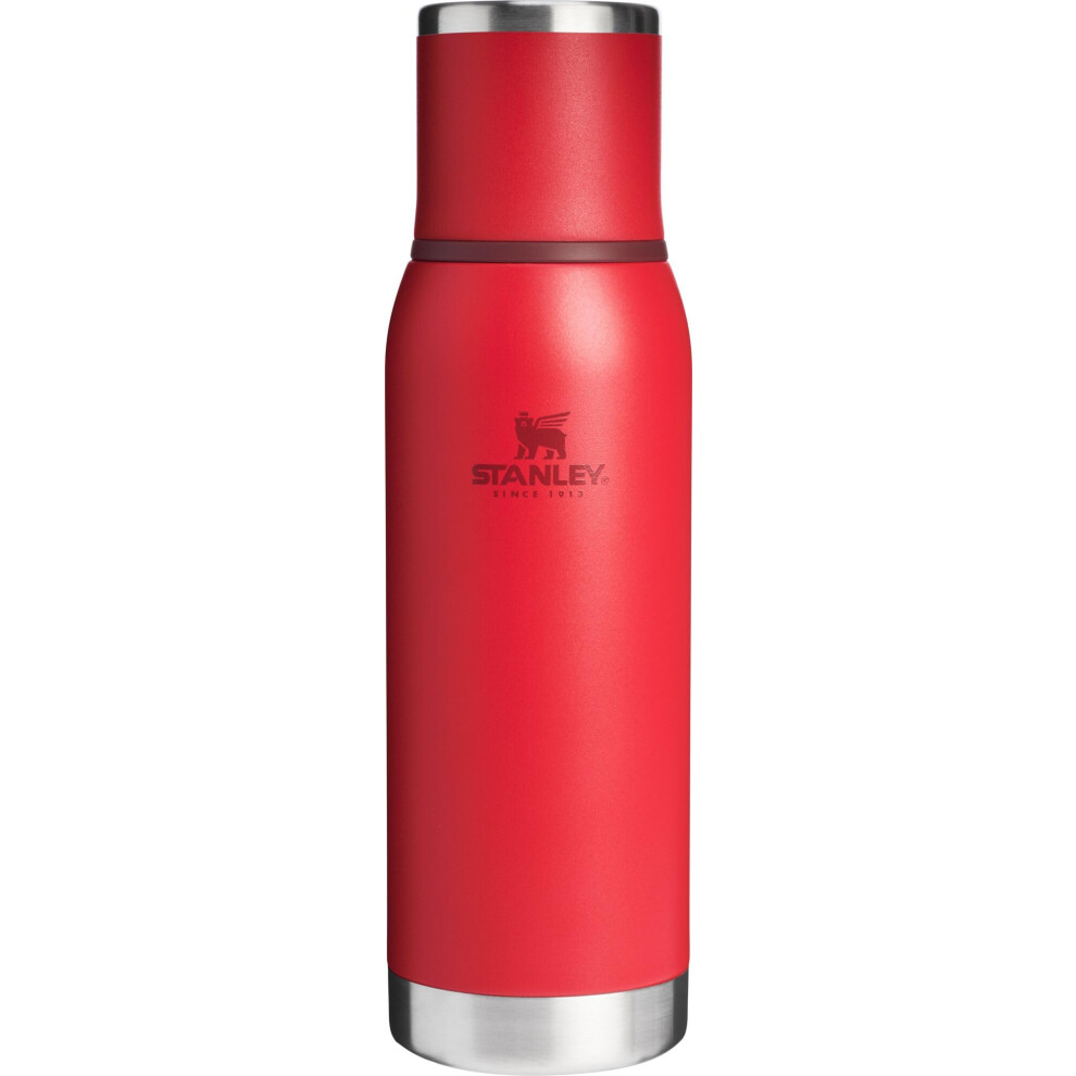 Stanley Adventure-To-Go Vacuum Bottle 25 oz | Wide Mouth with Leakproof Cup Lid | Keep Drinks Hot or Cold | Packable for Travel | Insulated Stainless