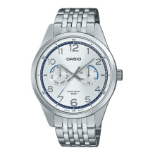 Casio Standard Analog Stainless Steel Silver Dial Quartz MTP-E340D-7AV Men's Watch