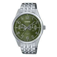Casio Standard Analog Stainless Steel Green Dial Quartz MTP-E340D-3AV Men's Watch