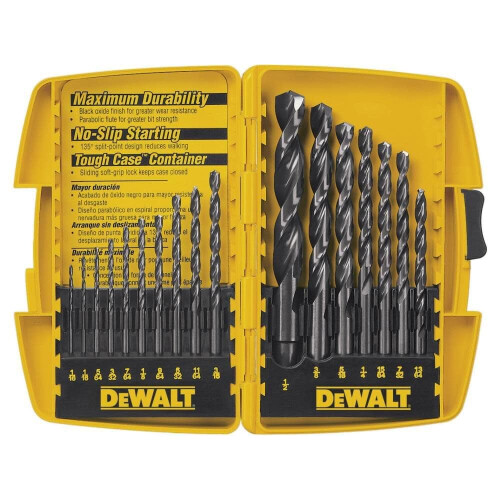 DeWalt DEWALT DW1167 17-Piece Black-Oxide Split-Point Twist Drill Bit Assortment
