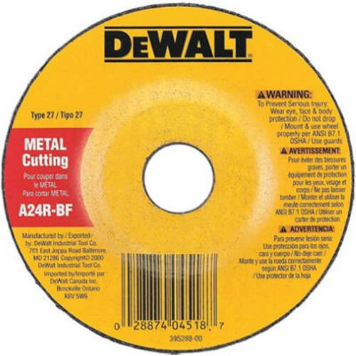 DeWalt DeWalt DW4518 Δίσκος κοπής μετάλλου γενικής χρήσης 4-1/2"" x 1/8"" x 7/8"