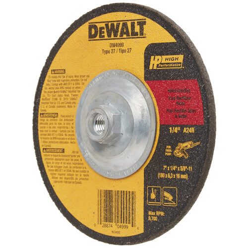 DeWalt DeWalt DW4999 Τροχός λείανσης μετάλλου γενικής χρήσης 7"" x 1/4"" x 5/8""-11" 2