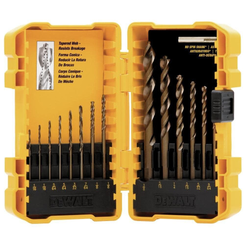 DeWalt DEWALT DW1169 14-teiliges Pilot-Point-Spiralbohrer-Sortiment 1