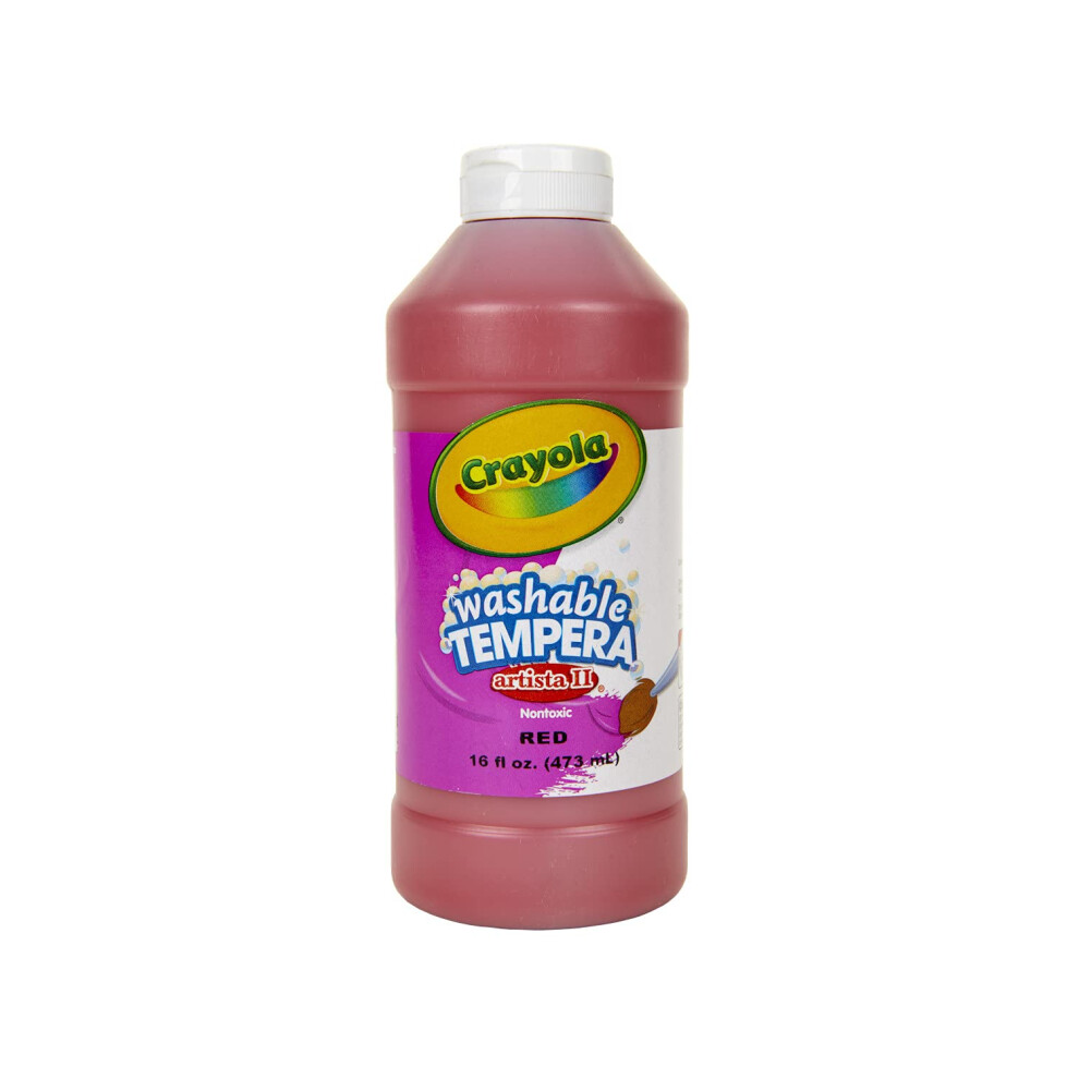 Crayola Artista Ii Washable Tempera Paint 16Oz Pint Red
