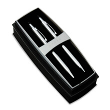 Cross Classic Century Navulbare Medium Balpen en 0.7mm Potlood Set, Inclusief Luxe Cadeaubox - Glanzend Chroom
