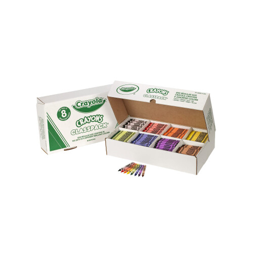 Crayola Crayola Crayon Classpack 800 Count Bulk School Supplies For Teachers Large Crayon Box 8 farver