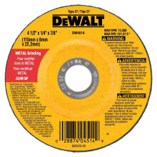 DEWALT DW4624 6-Inch by 1/4-Inch by 7/8-Inch General Purpose Metal Grinding Wheel (1-Pack)