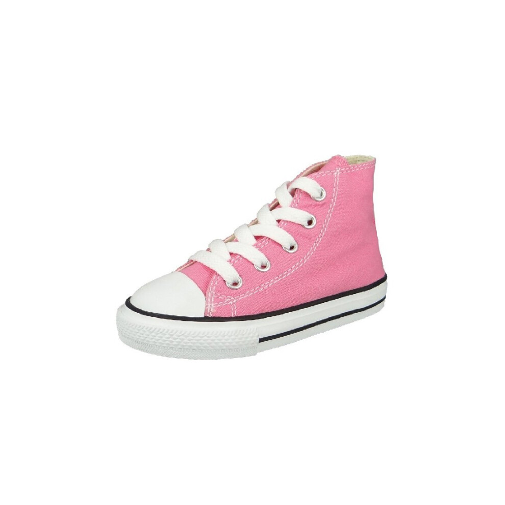 Converse Kids' Chuck Taylor All Star Canvas High Top Sneaker  Pink  4 M US Toddler