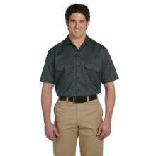 Unisex Short-Sleeve Work Shirt - BLAcK - S(D0102H7MFIJ)