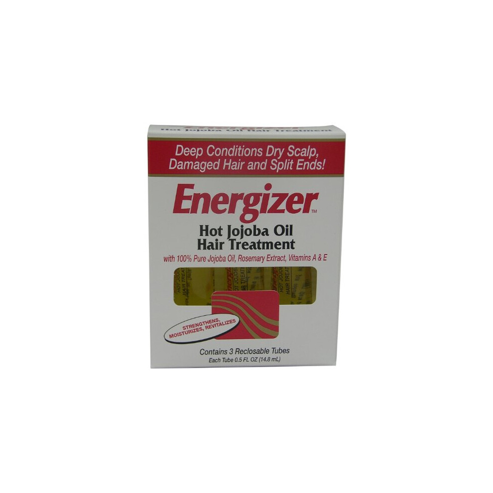 Hobe Labs Energizer Hot Jojoba Oil Hair Treatment With Vitamin A & E Reclosable Tubes 0.5 Oz 3 Ea 3Count
