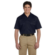 Dickies Mens Short Sleeve Work Big and Tall Button Down Shirt Dark Navy 3X-Large Big US