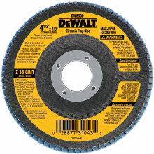 DEWALT Flap Disc Zirconia 4-1/2-Inch by 7/8-Inch 40-Grit (DW8306)