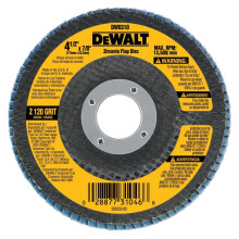 DEWALT DW8310 4-1/2"""" x 7/8"""" 120 Grit Zirconia Angle Grinder Flap Disc