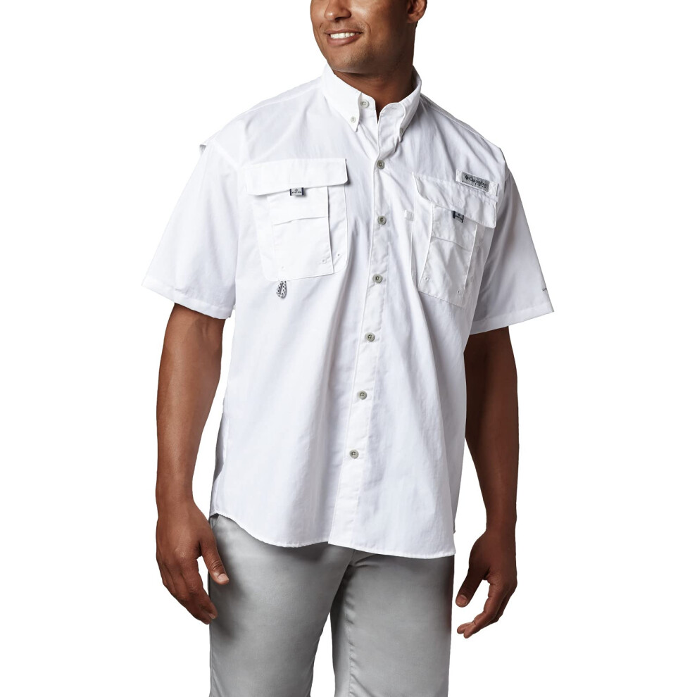 columbia Mens Bahama II Short Sleeve Shirt White X-Large