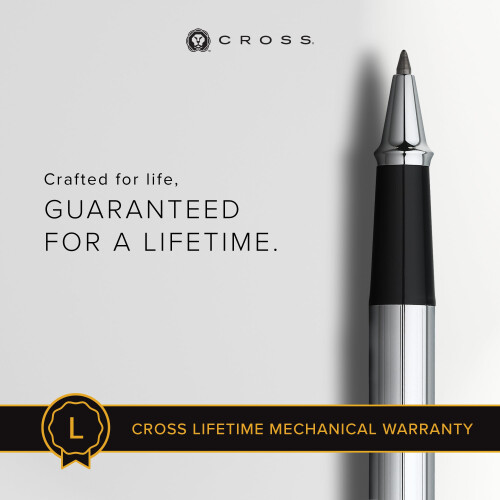 Cross Cross Townsend Refillable Rollerball Pen  Chrome-Plated Appointments  Includes Luxury Gift Box - Lustrous Chrome 2