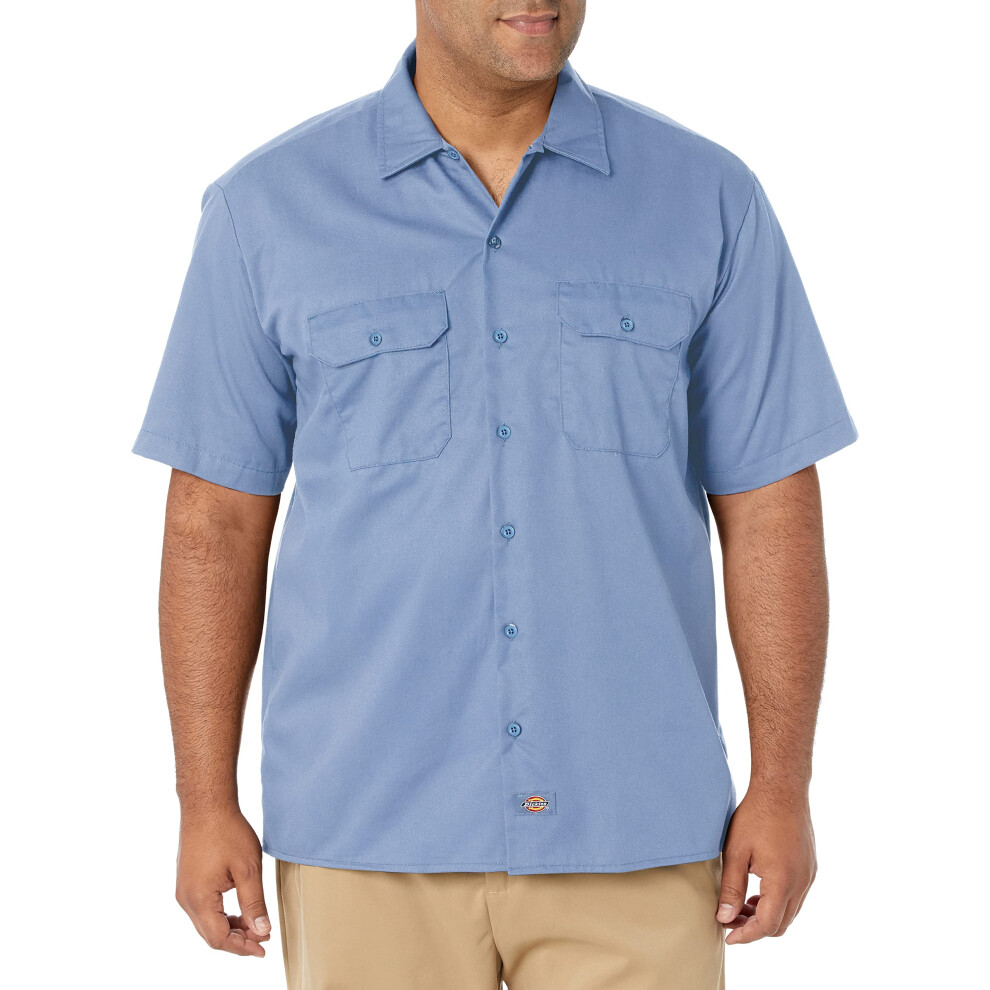 Dickies Shirts: Gulf Blue Short Sleeve Work Shirt 1574Gb (Xl)