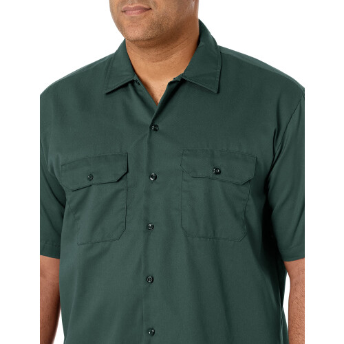 Dickies Camicia da lavoro da uomo a maniche corte Dickies Hunter Green Small 2