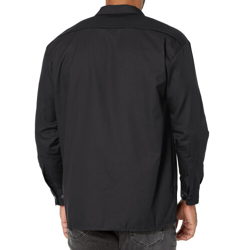 Dickies Dickies mens Long-sleeve work utility button down shirts, Black, X-Large US 1