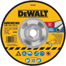 Mola abrasiva per metalli ad alte prestazioni DEWALT DW4548 da 7 pollici x 1/4 di pollice x 5/8 di pollice-11