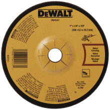 DEWALT DW4547 7-Inch by 1/4-Inch High Performance Fast Metal Grinding Wheel 7/8-Inch Arbor