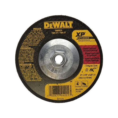DeWalt Δίσκος λείανσης Dewalt 6 ίντσες X 1/8 ίντσες X 5/8 ίντσες έως 11 Xp 1