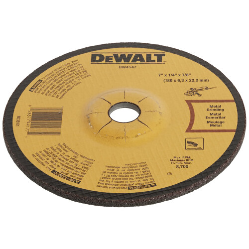 DeWalt DEWALT DW4547 Τροχός λείανσης υψηλής απόδοσης 7 ιντσών επί 1/4 ιντσών, άξονας 7/8 ιντσών 2