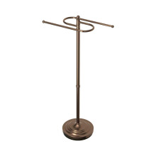 Gatco 1508 Floor Standing S Style Towel Holder  Bronze