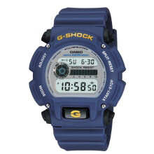 Casio DW9052 Series | Mens Digital Watch | G-Shock | Blue | 1/100 SEC Stop Watch | Countdown Timer | LED Light | 200M WR | Shock Resistant | Multi Al